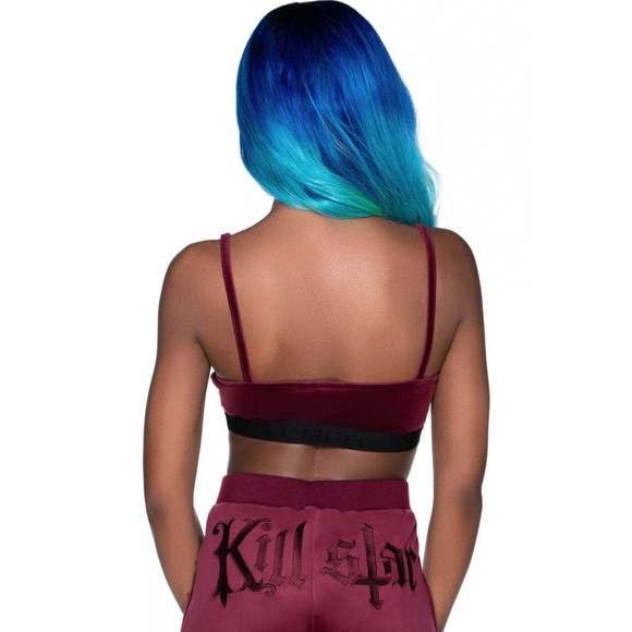 Killstar Just Cropped Up Bralette Burgundy NWT - Picture 2 of 2